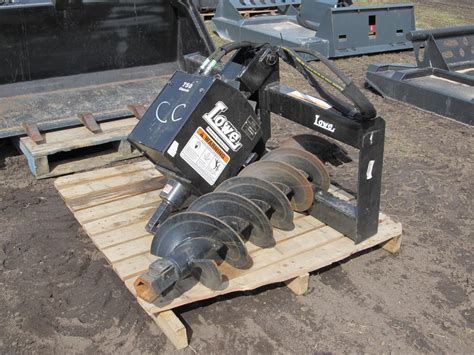 skid steer post hole auger bits|used skid steer auger attachment.